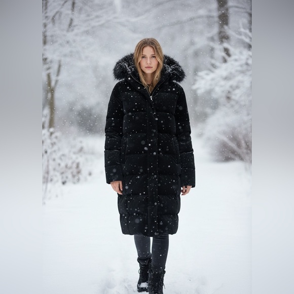 Massimo Dutti Dark Brown Puffer Jacket - Picture 3 of 11